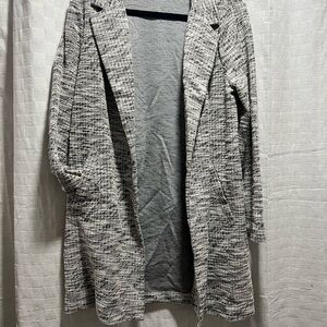 MELLODAY Black and White Blazer Cardigan